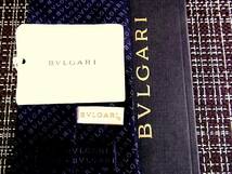 ☆状態並N☆6627■【BVLGARI】ブルガリ【総ロゴ】 「最高級セッテピエゲ」 ネクタイ_画像3