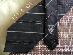 ☆状態並N☆6430■グッチ【GUCCI】 総ＧＧロゴ柄 ネクタイ