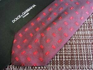 * condition average N*6473# Dolce & Gabbana [ total Logo ] necktie ( Dolce&Gabbana D&G)