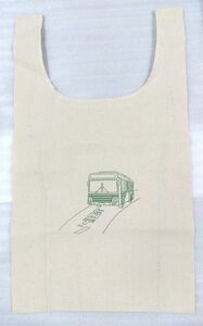 広島限定　広島電鉄・コットンエコバック（バス）　ショッピングバッグ　トートバッグ　