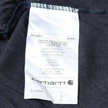 carhatt LOOSE FIT T-shirt L カーハート Tシャツ ネイビー 大きめポケットTシャツ Lサイズ 古着 中古_画像8