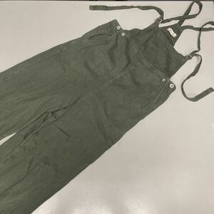 YANUK ヤヌーク サロペット オーバーオール Sサイズ レディース khaki カーキ 日本製 MADE IN JAPAN