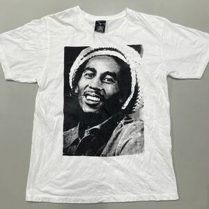 MADNESS レゲエ Ｔシャツ ボブ・マーリー BOB MARLEY Lサイズ 白 ホワイト 半袖 マッドネス used 古着