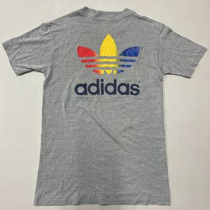 アディダス adidas ヴィンテージ ブートレグ Tシャツ 半袖 杢 グレー メンズ Mサイズ アメリカ製 MADE IN USA 90s 80s BASKET BALL