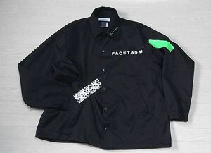 ファセッタズム　ディズニーカプセルコレクション　ジャケット　コラボ　SIZE:5　色：黒　FACETASM　MICKEY GUM TAPE COACH JACKET