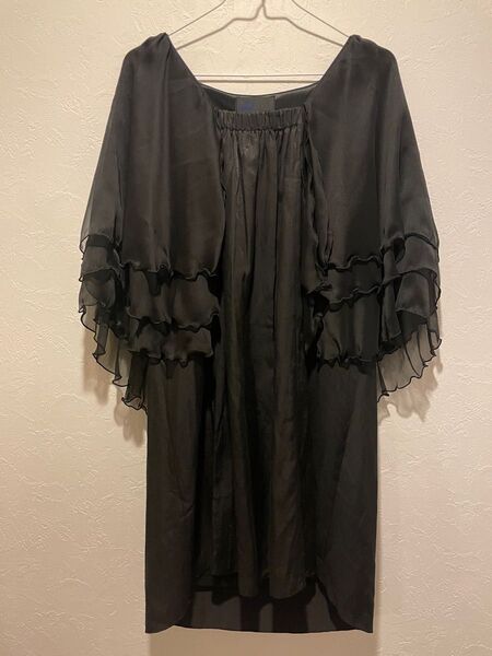 着画UP▲レイビームス チュール肩 ワンピース