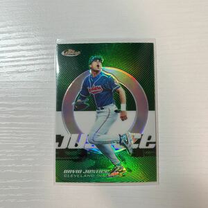 2005 Topps Finest David Justice green refractor 199枚限定