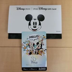 ディズニー ストア 30周年 記念 ポップアップ ミュージアム Disney store 30th anniversary ディズニーストア ギフトカード 3000円分