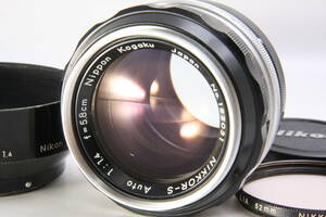 [AB] Nikon NIKKOR-S Auto 5.8cm 58mm F1.4★Nippon Kogaku Japan★PAT.PEND.★10694