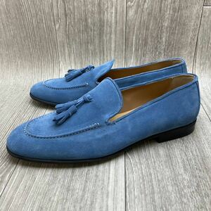 [ outlet ]Orobianco* кисточка Loafer * размер 43(27.0cm)* голубой * Orobianco джентльмен кожа обувь Италия производства туфли без застежки 