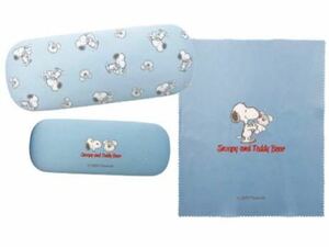  Snoopy & Bear glasses case . Cross. set BL