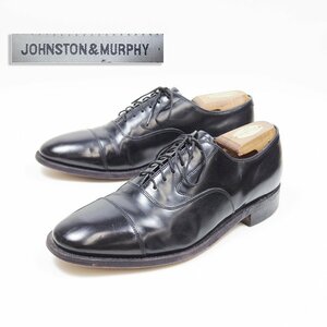 27.5cm相当　JOHNSTON&MURPHY　OPTIMA ジョンストン＆マーフィー オプティマ　ストレートチップ　内羽根　ドレスシューズ　黒　/U8774