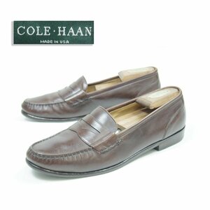 USA製　9-1/2 M表記　27.5cm相当　COLE HAAN　コールハーン　コインローファー　ペニー　レザーシューズ　ブラウン　茶　革靴　/U8815