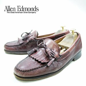 11D表記　Allen Edmonds Chenault　アレンエドモンズ　シェント キルトタッセルローファー　バーガンディ　ワイン　ドレス　革靴　/U9082