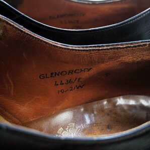 27cm相当 Glenorchy グレノーキー プレーントゥ 外羽根 革靴 レザー ゴルフシューズメーカー ドレスシューズ ブラック 黒 /U9145の画像10