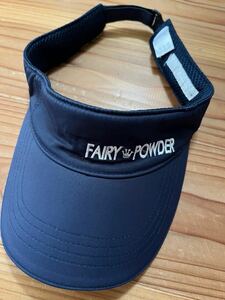 送料込み！ FAIRY POWDER ゴルフサンバイザー 紺色 ネイビー フェアリーパウダー GOLF ゴルフウェア サンバイザー 帽子
