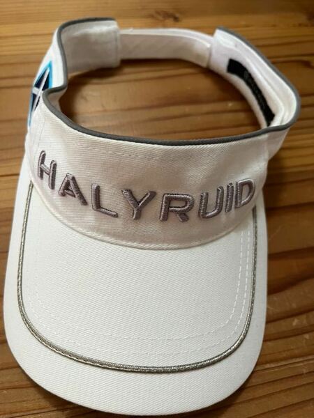 送料込み！HALYRUID ゴルフサンバイザー 白 ホワイト ハリールイド GOLF ゴルフウェア 帽子 サンバイザー キャップ帽子
