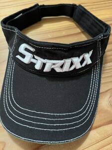 送料込み！ S-TRIXX ゴルフサンバイザー 黒 ブラック shock wave GOLF ゴルフウェア サンバイザー 帽子 BLK