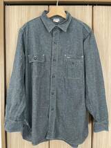 Atlast&co アットラスト timeworn clothing butcher products work chambray ワークシャンブレー　BLACK サイズ16_画像1