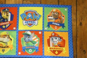 USEDレア Nickelodeon PAW PATROL 総柄プリント ピローケース】パウ・パトロールアニメキッズ枕カバー生地リメイク手芸裁縫インテリア