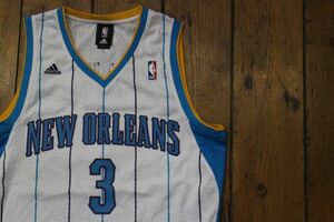 【古着GAME TOPS adidas NEW ORLEANS PELICANS ユニフォームタンクトップ白#3】NBAバスケニューオーリンズ・ペリカンズPAULクリス・ポール