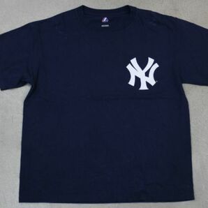 【古着 MAJESTIC NEWYORK YANKEES 7 MANTLE 背番号 Tシャツ 紺 L】マジェスティックメジャーヤンキース野球の画像2