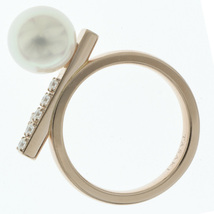 （新品仕上げ済）タサキ TASAKI 田崎 クーゲル パール ダイヤ リング 指輪 約12号 K18 PG × パール × ダイヤ RPI-4693-18KSG 8583_画像7