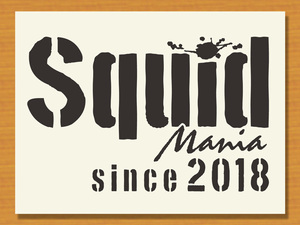 ●スクイッドマニア　Ｓquid Mania SINCE 2018　年号入替可能　 烏賊釣りフィッシング　ステンシル文字カッティングステッカー 　504