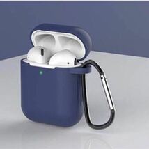 b-753amazon basicsAirPods ケース ELMK AirPods 2 ケースシリコン 超薄型シリコンカバー 落下防止 保護ケース (ネイビー)_画像6