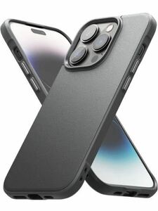 b-395 【Ringke】iPhone14ProMax ケース 6.7インチ 2022 ストラップホール付き 砂艶消しの質感 (ダークグレー Dark Gray)