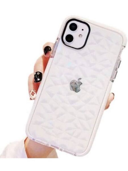 b-540 Backs\Rush iPhoneケース キラキラ おしゃれ 衝撃吸収 傷つき防止 柔軟TPU バンパーカバー (iPhone13MINI, ホワイト)