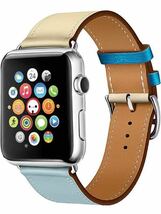 b-562 [square]iWatch シリーズ8/7/6/5/4/3/2/1/SEエディション/スポーツ (38/40/41mm, ブルー・ラン/クレ/ブルー・デュ・ノール)_画像1