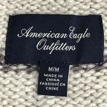 American Eagle★ボタンレス　ニットカーディガン【レディースM/ライトグレー×紫/ボーダー】ショールカラー/アメリカンイーグル◆BG877_画像5