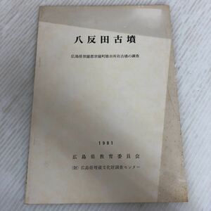 H-ш/ 八反田古墳 昭和56年発行 1981年 広島県教育委員会 (財)広島県埋蔵文化財調査センター 市史