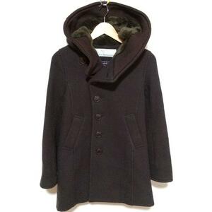 F8347dc sunaokuwahara Sunao Kuwahara пальто размер S Brown женский пальто жакет капот боа средний длина 