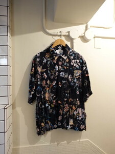 UNUSED　アロハシャツ　総柄シャツ　レーヨン　US2217 Flower print short sleeve shirt サイズ3