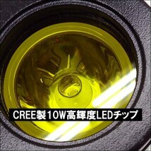 バイク汎用 ヘッドライト [e-黄] 2個組 CREE10W 12-24V スポットライト スイッチ付属/18э_画像3