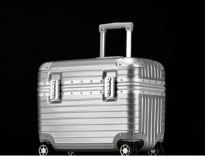  practical use * suitcase silver aluminium Magne sium alloy TSA lock installing business travel bag light weight waterproof 18 size 