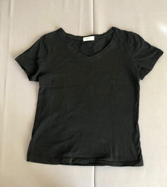 黒　ちびT ピタT 半袖Tシャツ