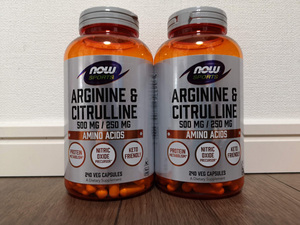 Now фирма L- аргинин & L- цитруллин 480 таблеток (240 таблеток x2 шт )