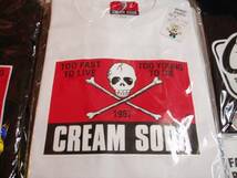 Ｌサイズ白色クリームソーダＴシャツ角ドクロ！新品即決CREAMSODAロックンロールロカビリーブラックキャッツピンクドラゴンマジック_画像1