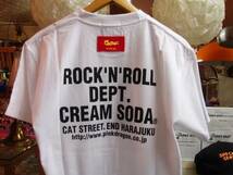 Ｌサイズ白色クリームソーダＴシャツ角ドクロ！新品即決CREAMSODAロックンロールロカビリーブラックキャッツピンクドラゴンマジック_画像3