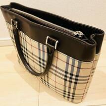 【美品】BURBERRY バーバリー ハンドバッグ トートバッグ ノバチェック_画像5