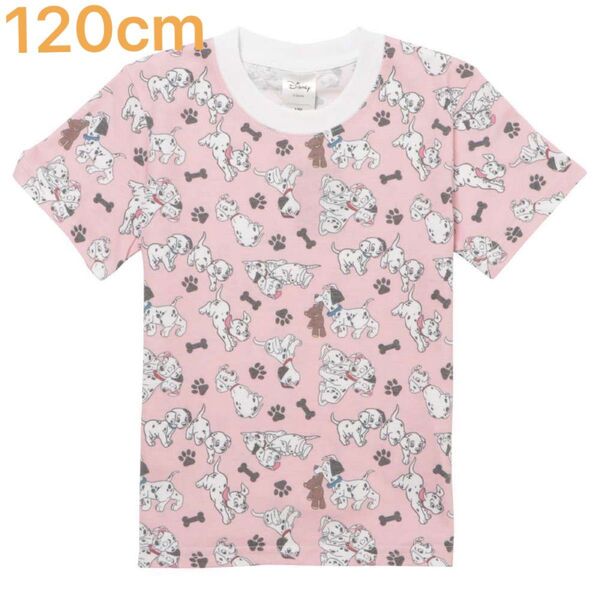 120サイズ 【新品未開封】101匹わんちゃん 総柄KIDSTシャツ 101匹いっぱい