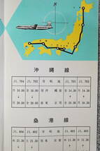 日本航空 JAL 国際線料金表 航路案内1枚 昭和29年　 　検:返還前沖縄線 桑港線 ダグラスDC-6B 太平洋ウェーク島-ホノルル-サンフランシスコ_画像4
