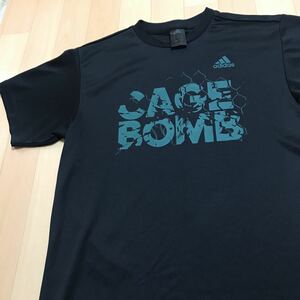 アディダス adidas tシャツ 　半袖　　　Lサイズ レディース　　メンズにも　　黒　a23