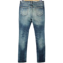 ■LOUNGE LIZARD ラウンジリザード / 6677 STRETCH DENIM / 日本製 メンズ / インディゴ USED加工 ストレッチ スリム デニムパンツ size 1_画像2