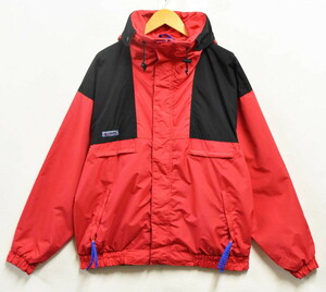 Большой размер Винтаж 90-х годов Columbia Vamoose Тонкая нейлоновая куртка на открытом воздухе Красный×черный эквивалент XL (26383