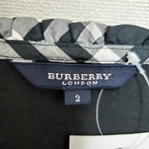 #snc バーバリー BURBERRY カットソー 2 黒 半袖 チェック フリル レディース [822606]_画像6