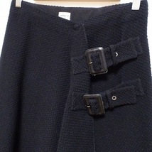 #wnc アルマーニコレッツォーニ ARMANICOLLEZIONI スカート 42 黒 巻きスカート フレア イタリア製 レディース [814635]_画像3